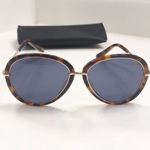 Elizabeth And James Reed Aviator Animal Print Sunglasses